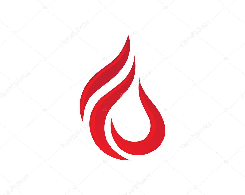 Fire flame Logo Template vector icon Oil, gas and energy logo concept