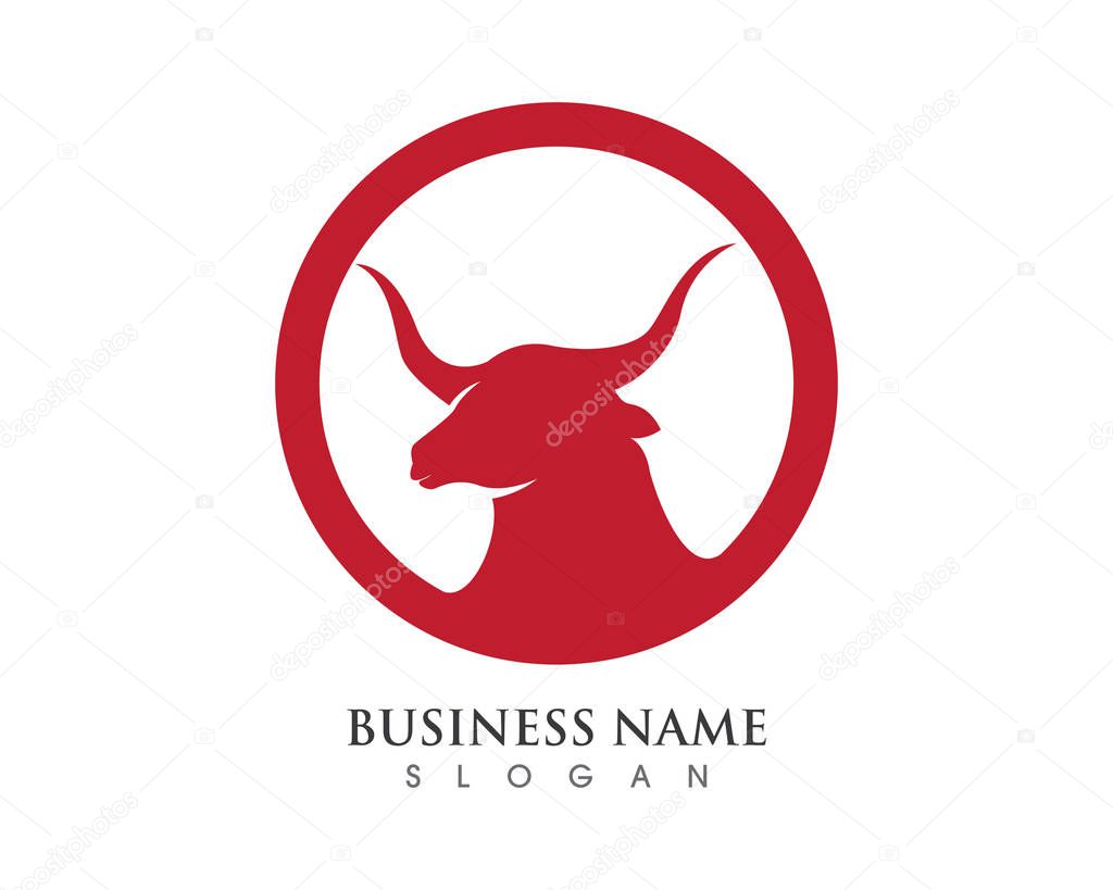 Red Bull Taurus Logo Template vector icon illustration