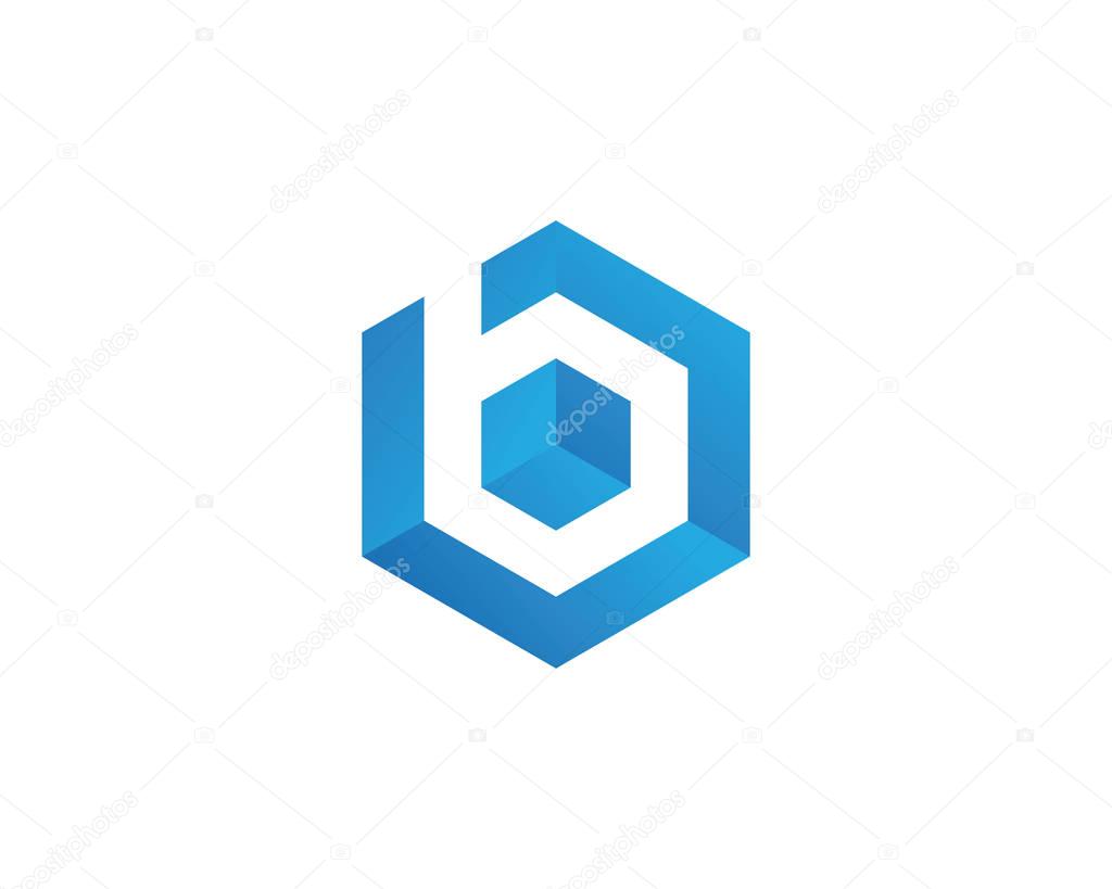 B Letter Logo Business professional logo template