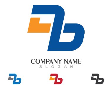 B harfi Logo iş şablonu