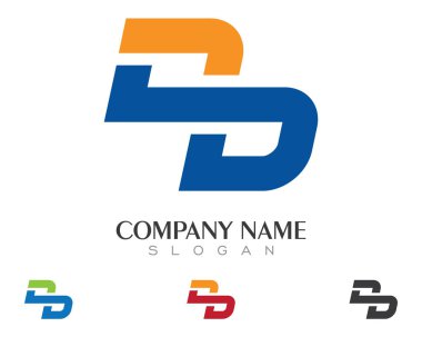 D harfi iş Kurumsal Logo şablonu