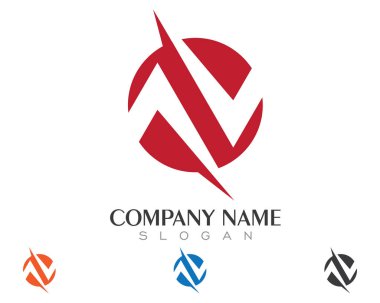 A, V, N oklar mektup Logo şablonu