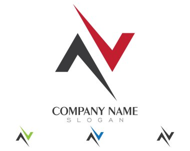 A, V, N oklar mektup Logo şablonu