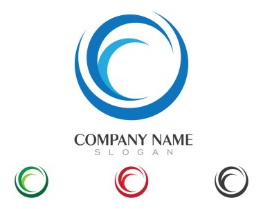 Su dalgası logo şablonu