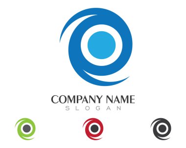 Su dalgası logo şablonu