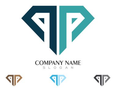 P harfi logo şablonu