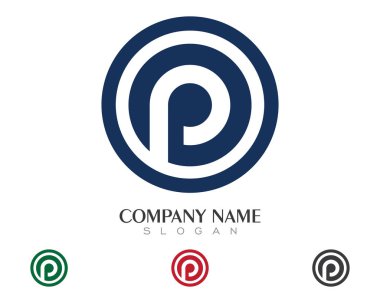 P harfi logo şablonu