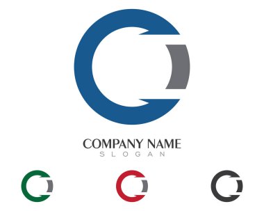 C harfi logo şablonu