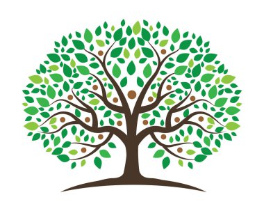Aile ağacı logo tasarım şablonu