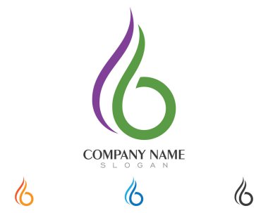 B harfi logo şablonu