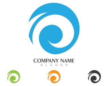 Su dalgası Logo şablonu vektör