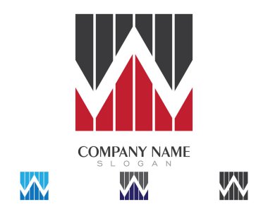 W Harfi Logo Şablonu
