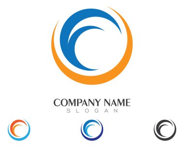 Su dalgası Logo şablonu vektör