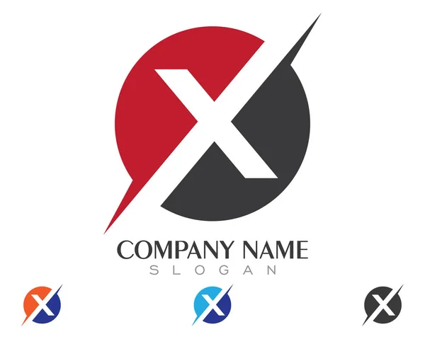 X Harfi Logo Şablonu — Stok Vektör