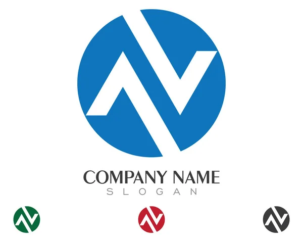 A, V, N Frecce Lettera modello logo — Vettoriale Stock