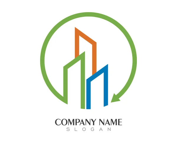 Wzór logo nieruchomości — Wektor stockowy