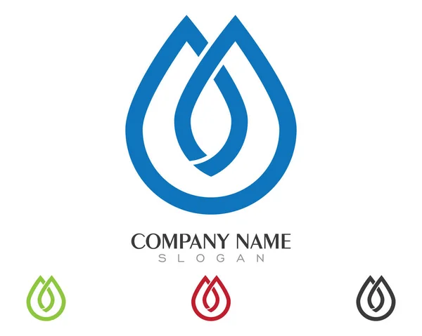 Modèle de logo goutte d'eau — Image vectorielle