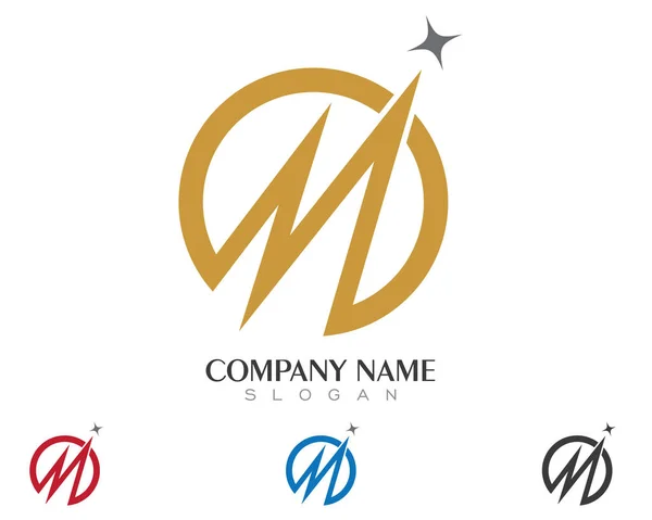 Modelo de negócio do logotipo da letra M —  Vetores de Stock