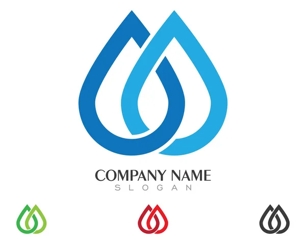Wzór logo kropli wody — Wektor stockowy