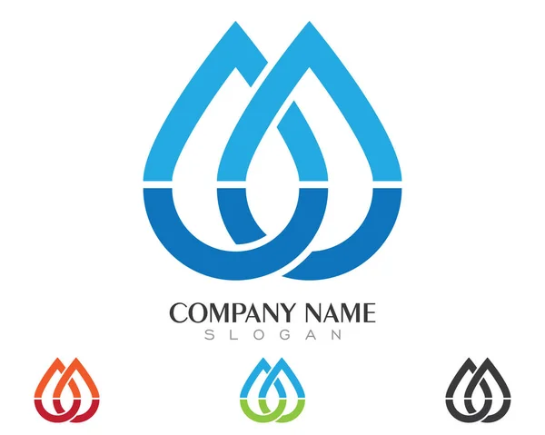 Modèle de logo goutte d'eau — Image vectorielle