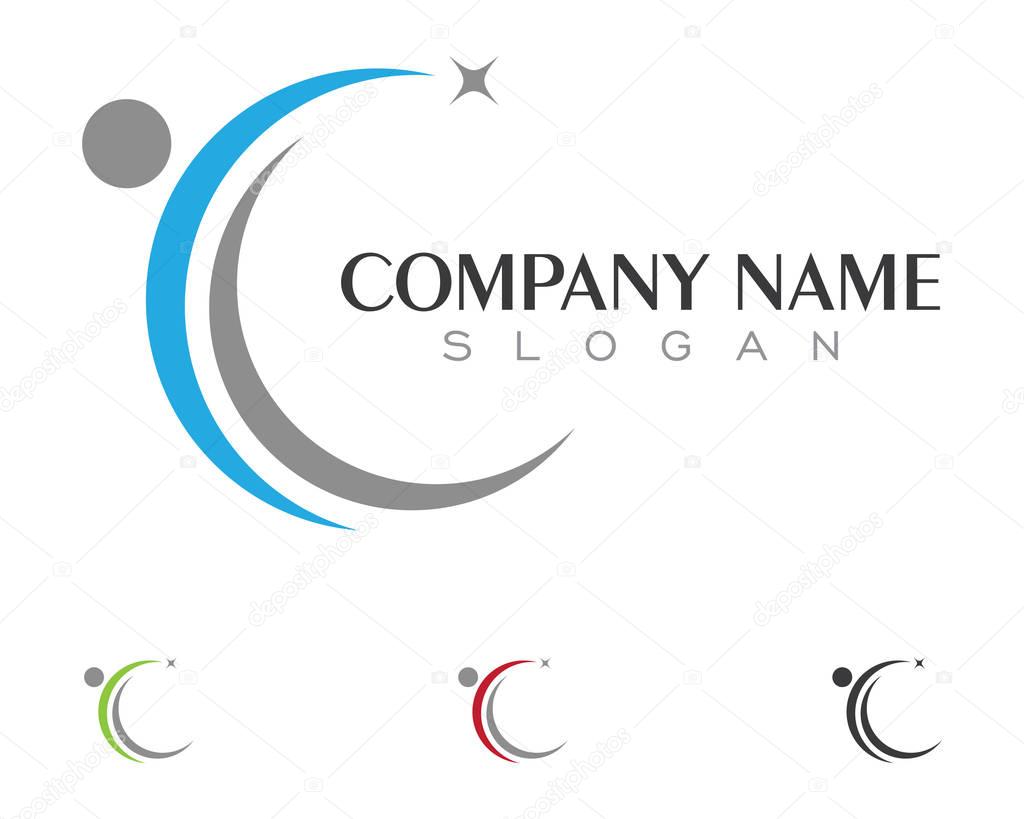 C Letter Logo Template vector icon design