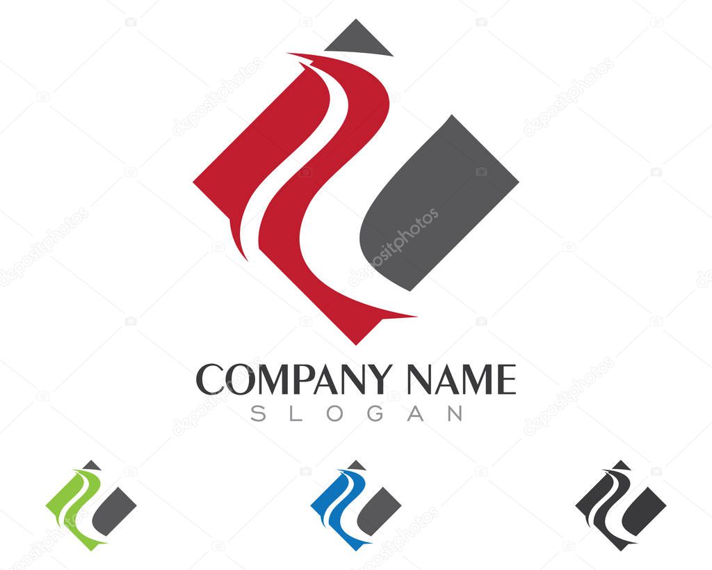 R Letter Logo Template vector icon illustration