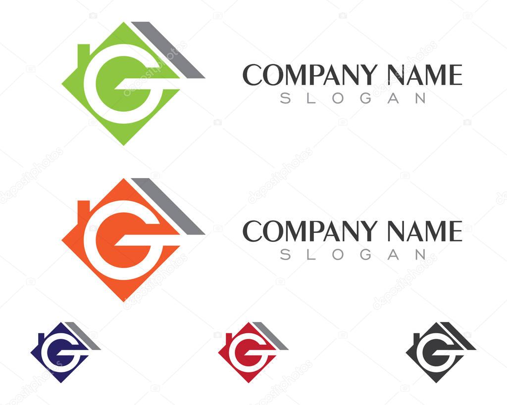 Real Estate , Property and Construction Logo design for business corporate sign . Vector Logo .
