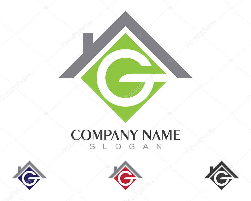 Real Estate , Property and Construction Logo design for business corporate sign . Vector Logo .