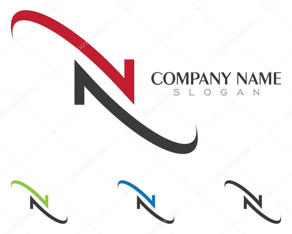 A, V, N Arrows Letter Logo Template