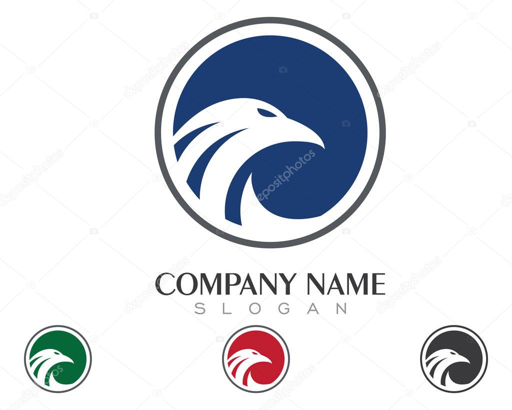 Falcon Eagle Bird Logo Template vector icon