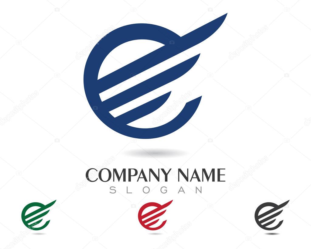 Falcon Eagle Bird Logo Template vector icon