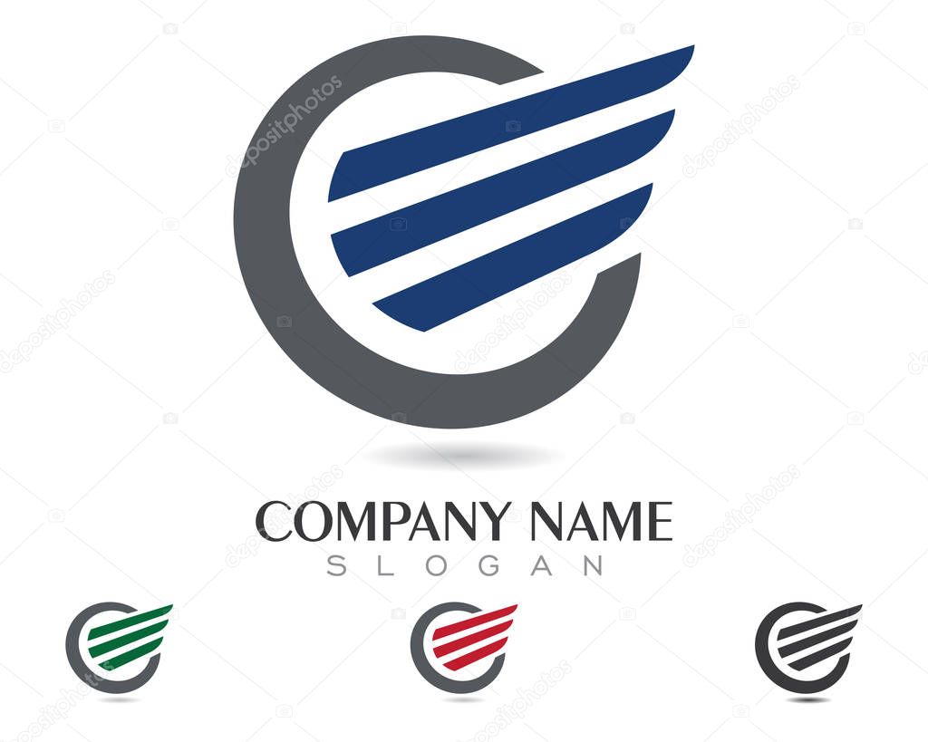 Falcon Eagle Bird Logo Template vector icon