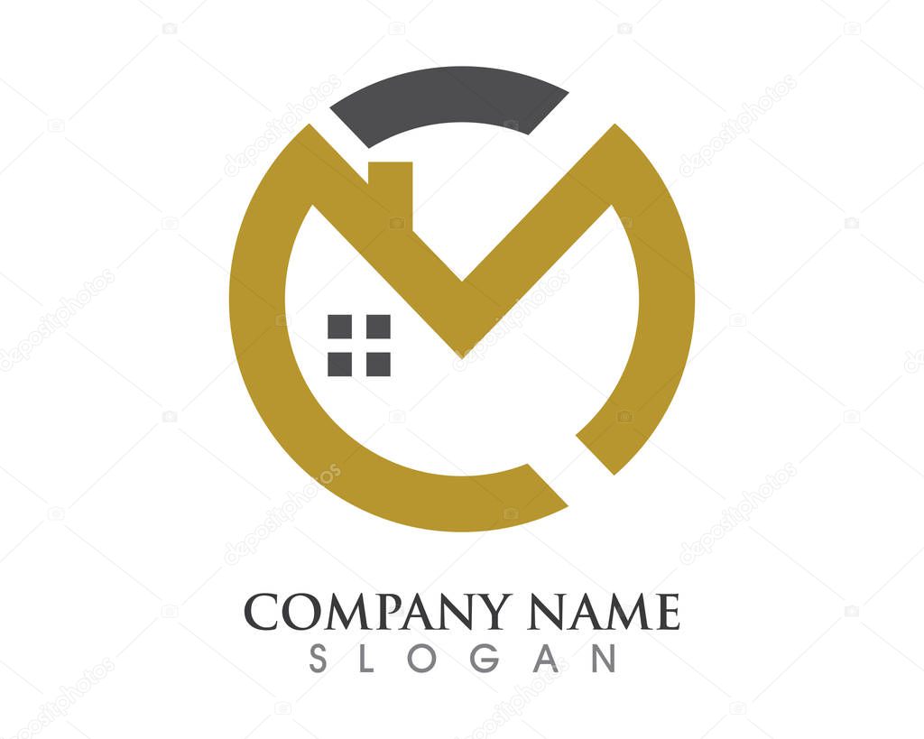 Real Estate , Property and Construction Logo design for business corporate sign . Vector Logo .