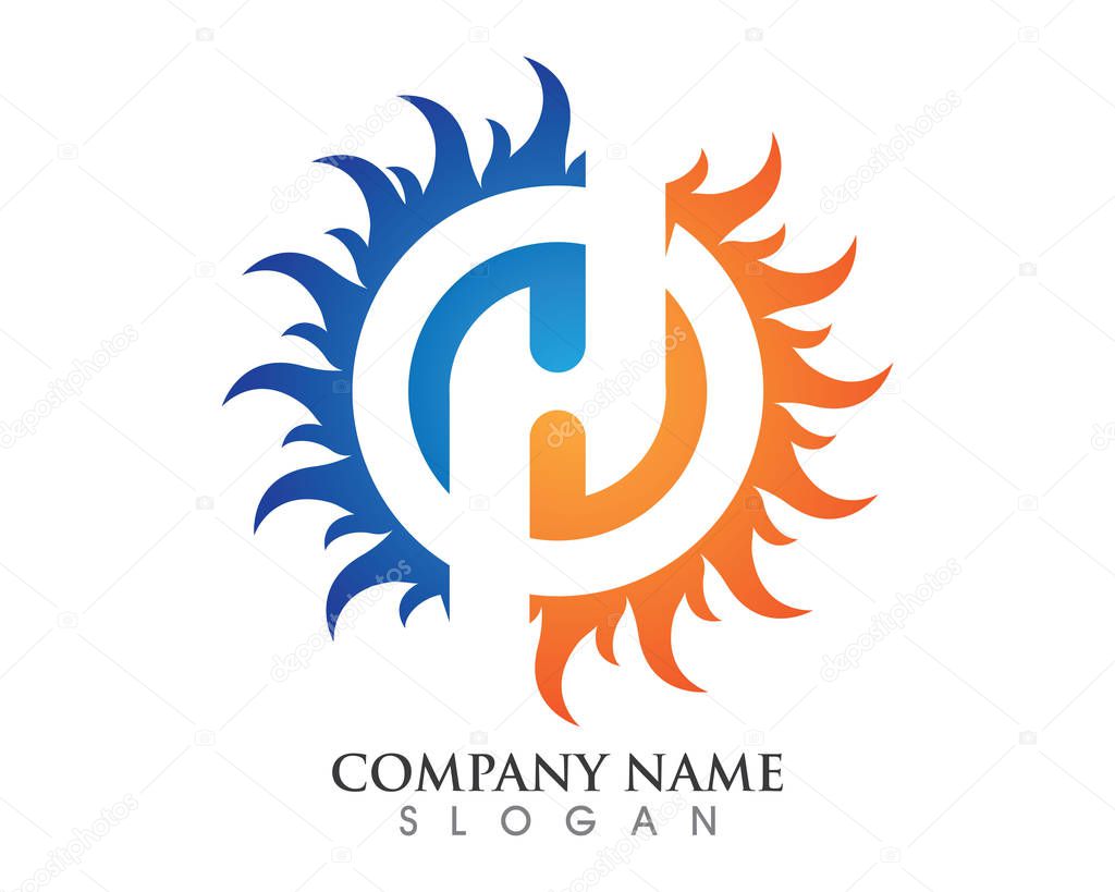 Fire flame Logo Template vector illustration