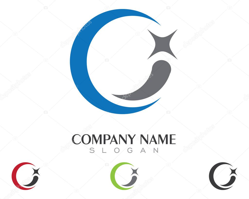 C Letter concept Logo Template vector icon design
