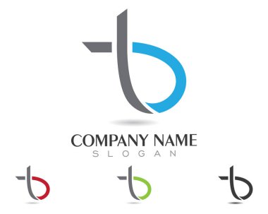 B harfi logo şablonu