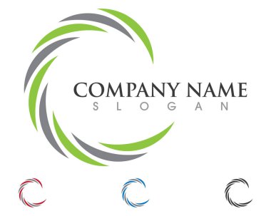 Su dalgası logo şablonu