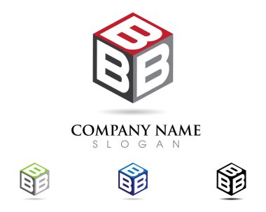 B harfi logo şablonu