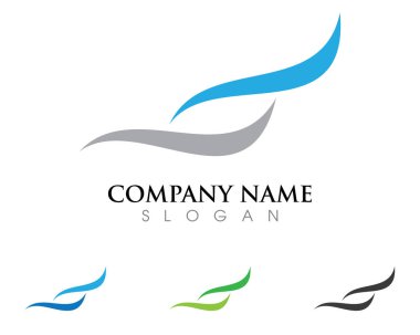 Su dalgası logo şablonu