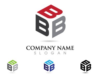 B harfi Logo şablonu işletme finansı profesyonel logo şablon vektör simgesi
