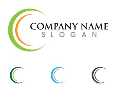 C Harfi Logo Şablonu vektör simgesi tasarımı