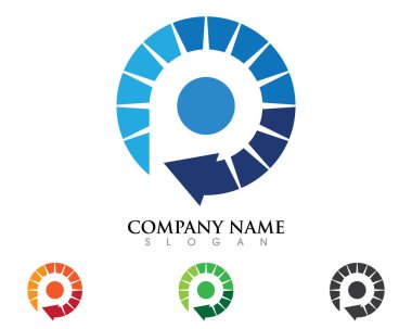 P harfi logo şablonu