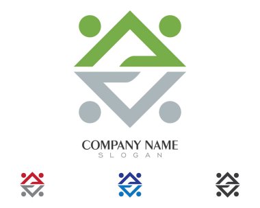 Golf insanlar Logo şablonu 