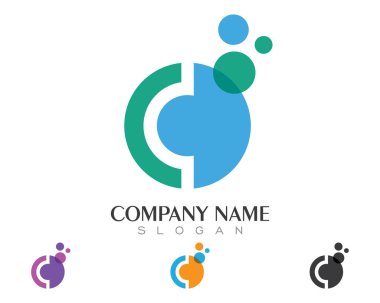 C Harfi Logo Şablonu vektör simgesi tasarımı