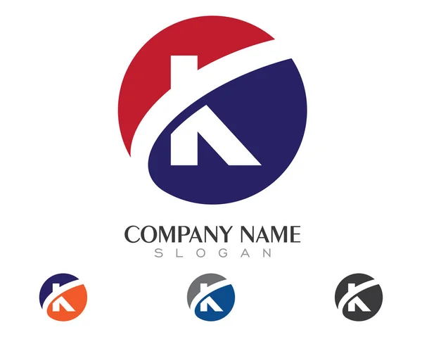 K briefsjabloon logo — Stockvector