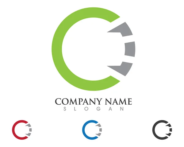 C Carta Logo Plantilla vector icono de diseño — Archivo Imágenes Vectoriales