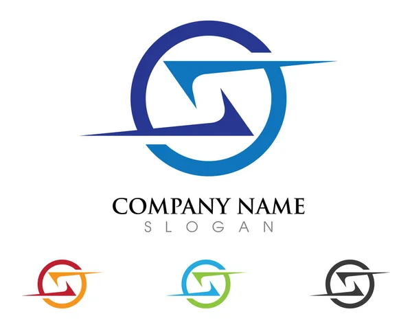Modelo de logotipo de letra S — Vetor de Stock