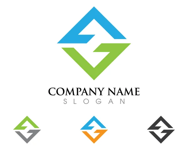Um modelo de negócio do logotipo da carta — Vetor de Stock