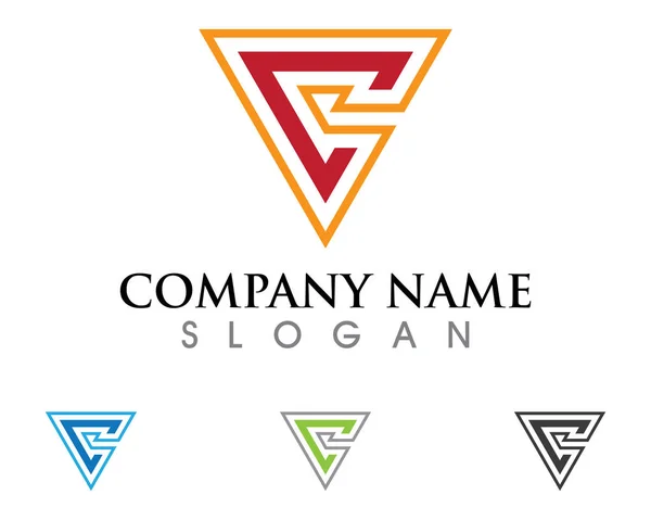 V carta logotipo modelo de negócio —  Vetores de Stock
