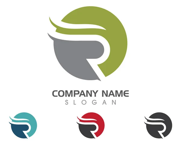 Plantilla de logotipo letra R — Vector de stock